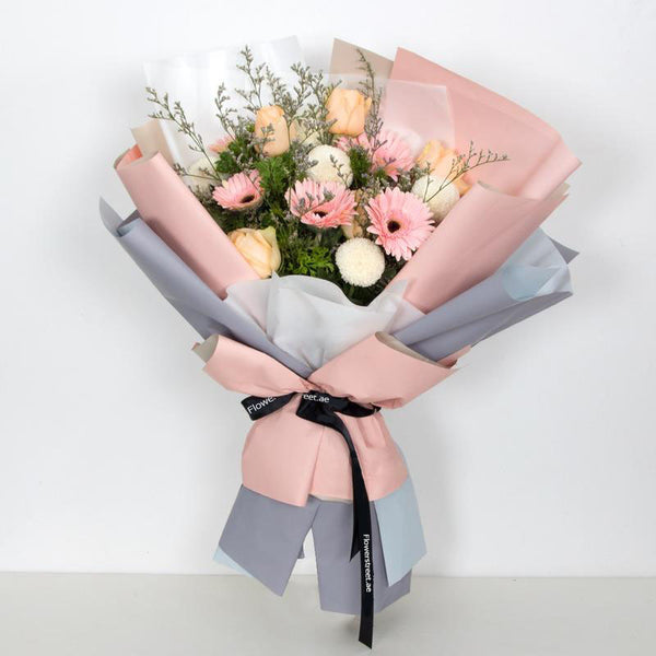 Pink-And-Peach-Flower-Bouquet