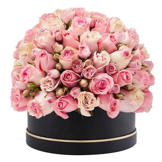Box of Light Pink Roses - Flowerstreet.ae