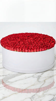 Elite 500 red rose box arrangement, luxury flowers Dubai