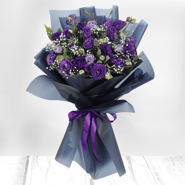 Dark Purple Lisianthus Bouquet