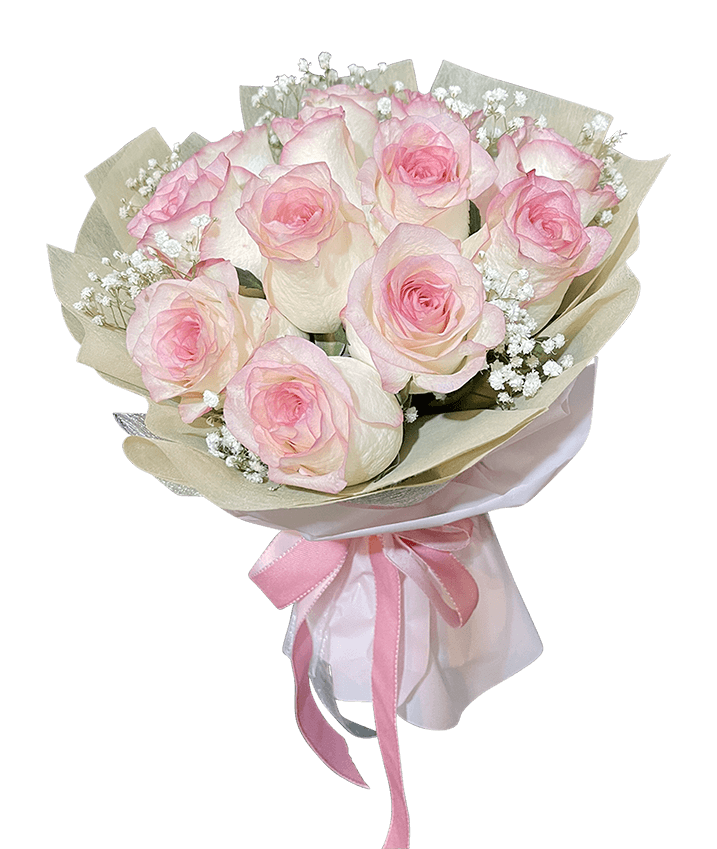 Double-Color-Pink-Rose-Bouquet