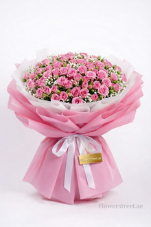 Elite pink spray rose bouquet, flower delivery Dubai