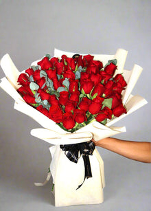 61 red rose bouquet, roses Dubai