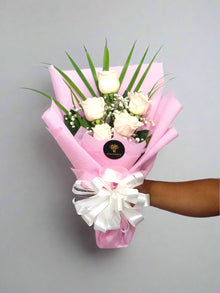 Classic small white rose bouquet, roses Dubai