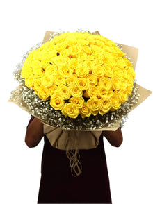 51 yellow rose bouquet, roses Dubai