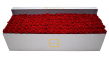 Large red rose arrangement in box, luxury rose box Dubai