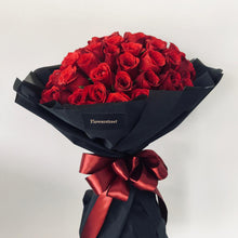 Large round red rose bouquet, 61 roses Dubai