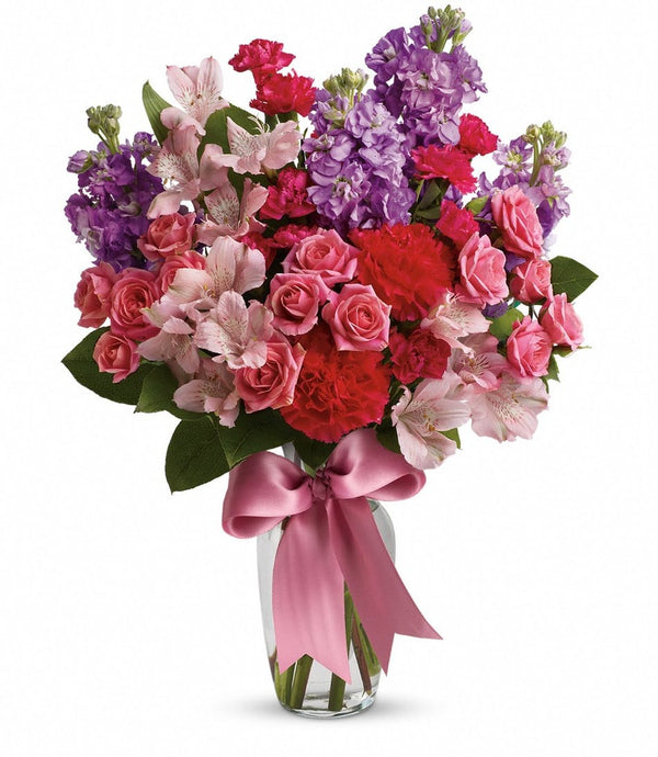 Mix-Flower-Bouquet-In-Vase