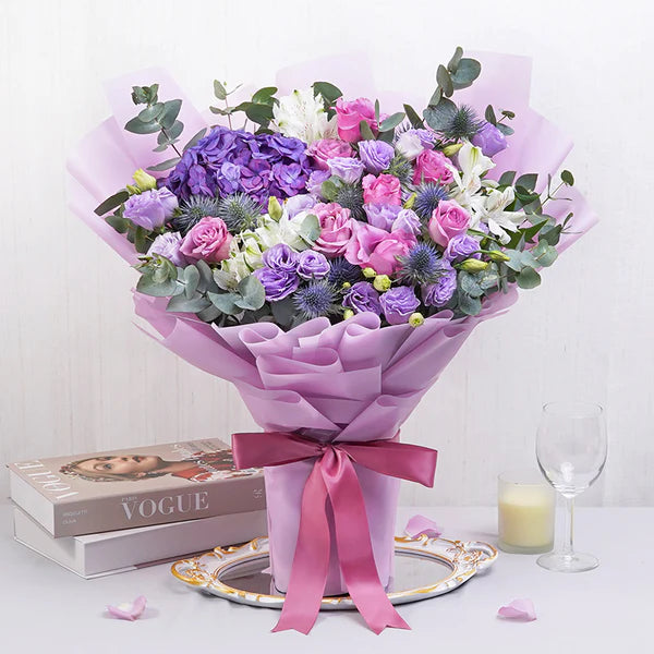 Purple-Mix-Flower-bouquet