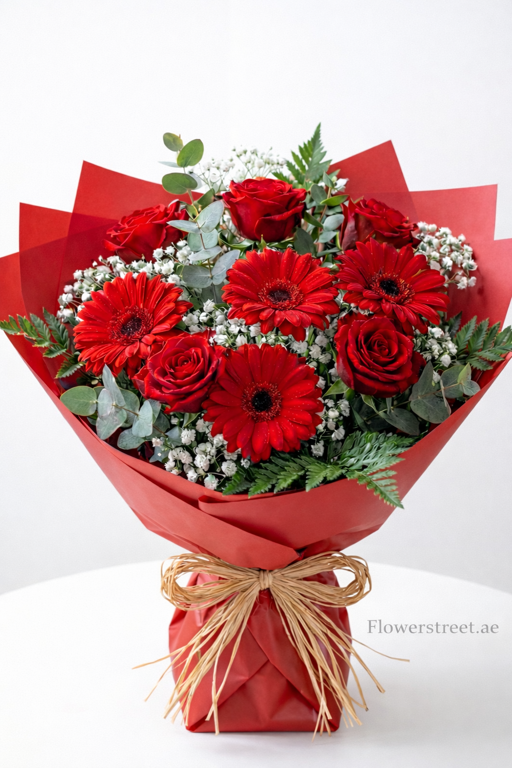 Red Gerbera & Red Rose Bouquet – Flower Street