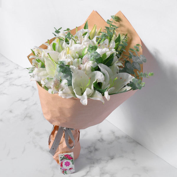 White Lilies And Alstroemeria Bouquet
