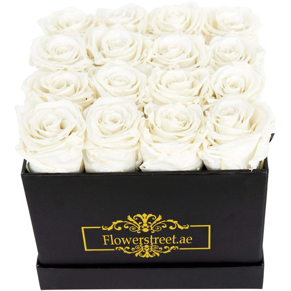 White Roses In Black Box