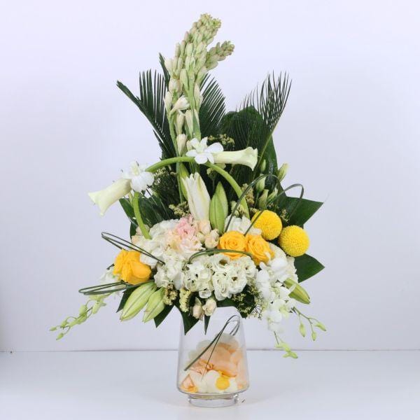 Yellow and White Flower Arrangement