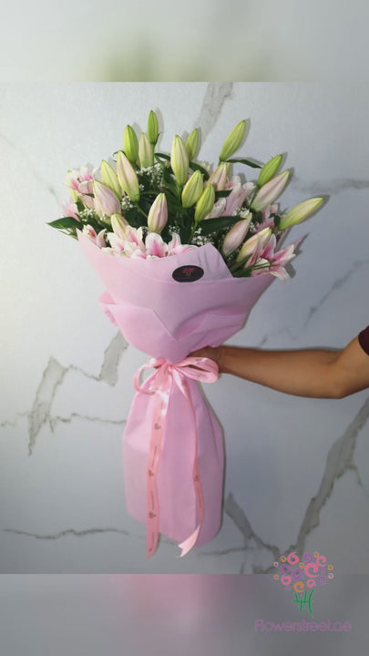 Classic Pink Lily Bouquet video