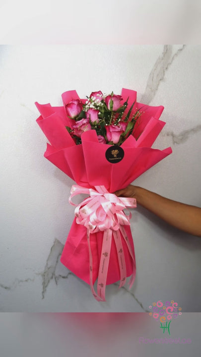 Deep Purple Rose Bouquet video