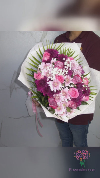 Pink Mix Flower Bouquet video