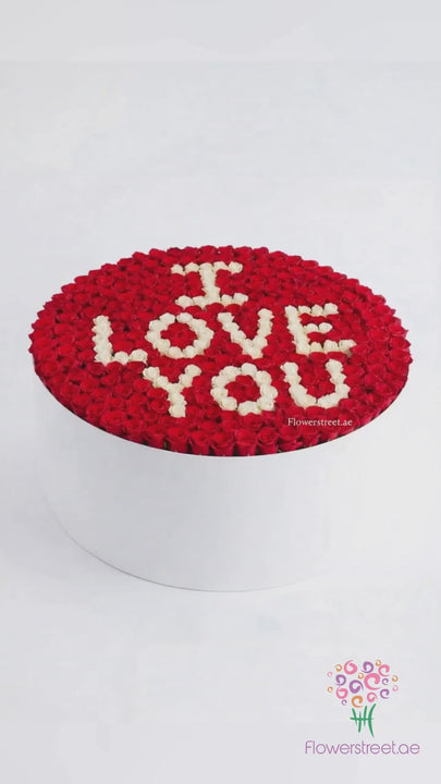VIP Red Rose I Love You box arrangement