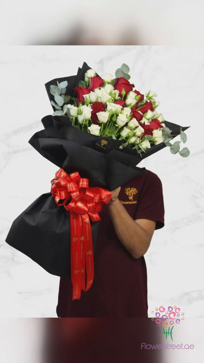 Red and White Spray Roses video