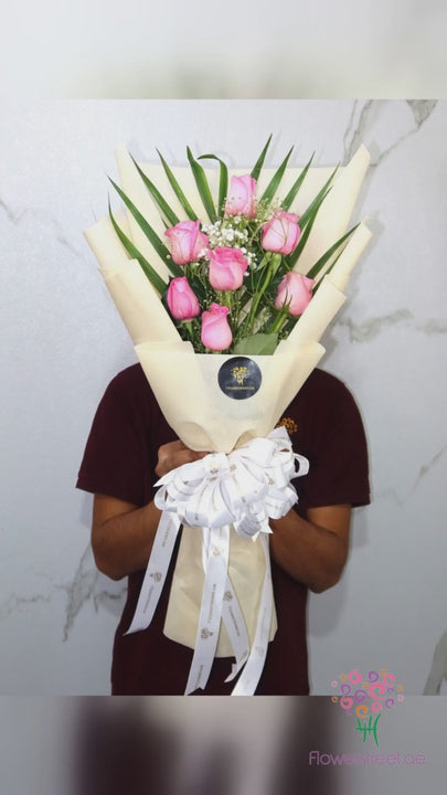 Simple Pink Rose Bouquet video