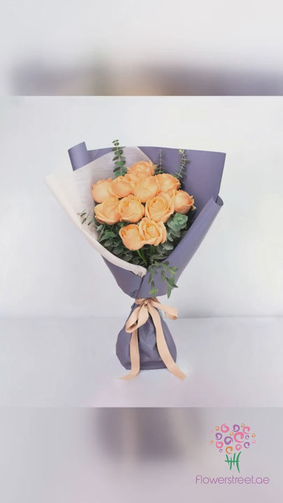 Peach Rose Bouquet