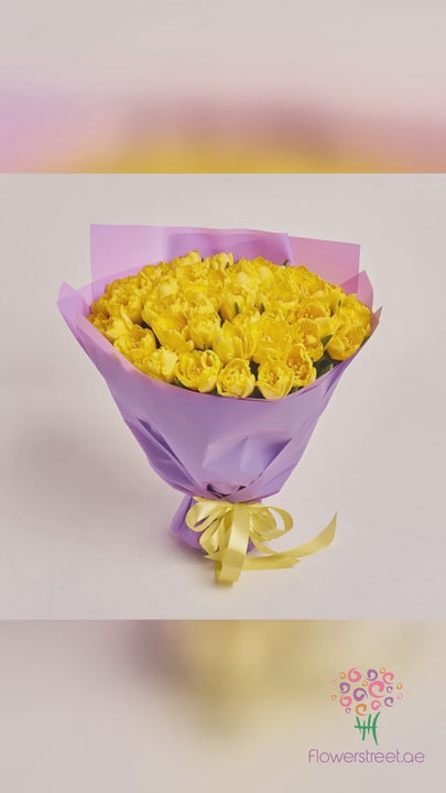 51 Yellow Tulip Bouquet