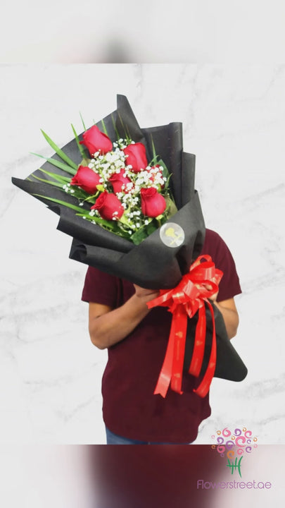 Simple Red Rose Bouquet video
