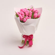 24 dark pink tulip bouquet, tulip flowers Dubai