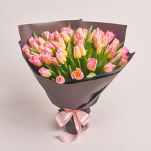 Yellow and pink tulip bouquet, tulip flowers Dubai
