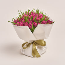 51 violet tulip bouquet, tulip flowers Dubai