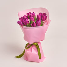 15 dark purple tulip bouquet, tulip flowers Dubai