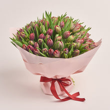 101 red tulip bouquet, luxury flowers Dubai