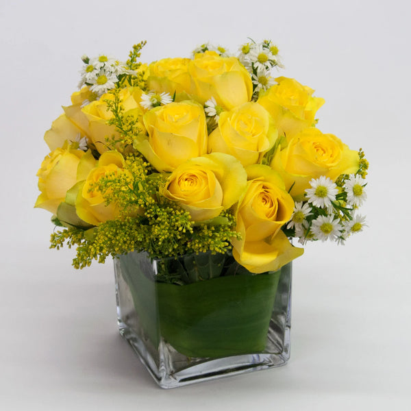 Yellow Roses in Vase