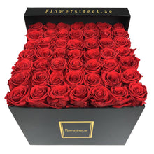Large rose arrangement in square box, luxury rose box Dubai
