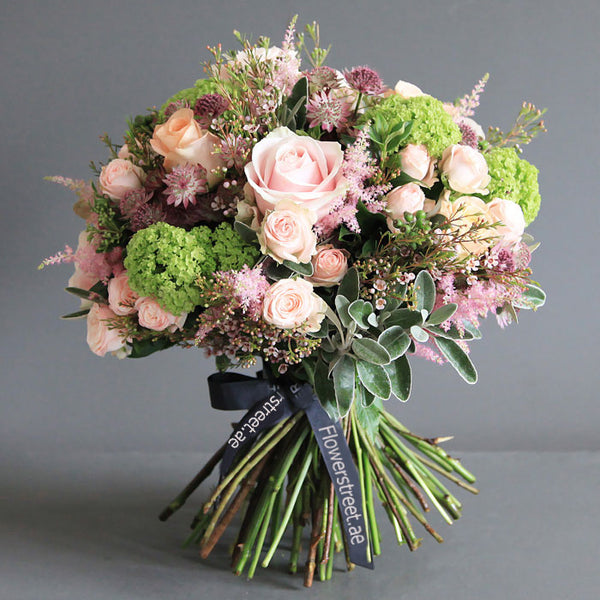 Rose and Guelder Bouquet - Flowerstreet.ae